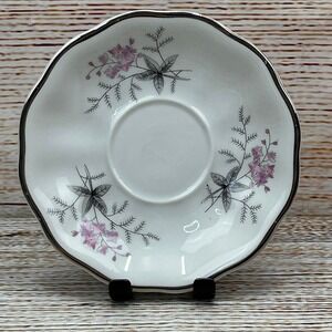 Favolina Karolina Jarolina Poland 3879 Saucer Silver Scalloped Floral 12